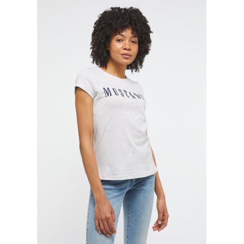 MUSTANG Damen Halbarm T-Shirt - Bequemes Basic Shirt Für Den Alltag